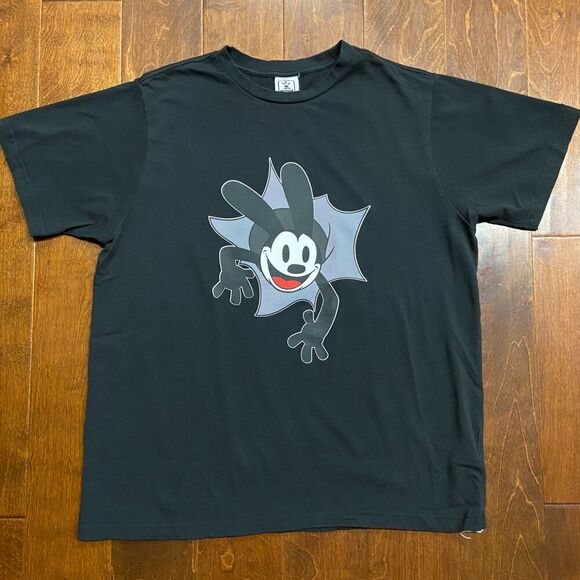 Disney 100 Anniversary Oswald The Lucky Rabbit Black Graphic Tee Men's Size XL - Picture 3 of 9